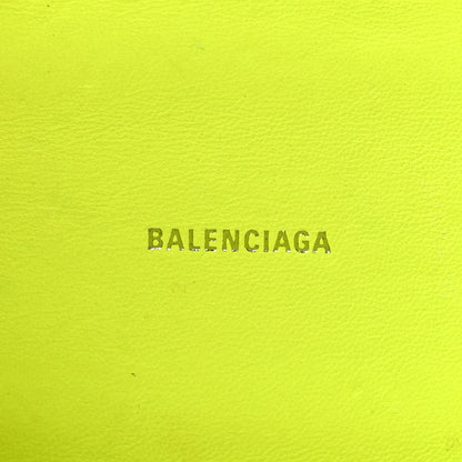 Balenciaga Shiny Calfskin Crocodile Embossed Hourglass Top Handle Bag XS Fluo Yellow 8 of 20