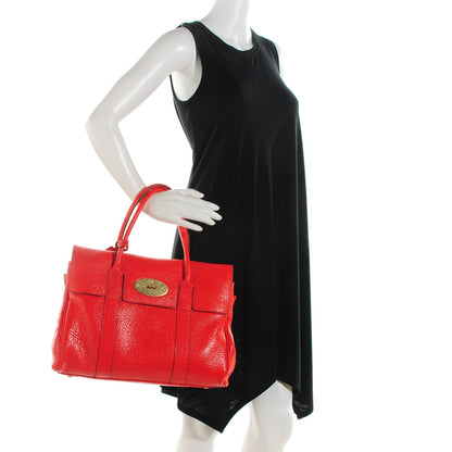 Mulberry Shiny Grain Bayswater Satchel Flame 2 of 7