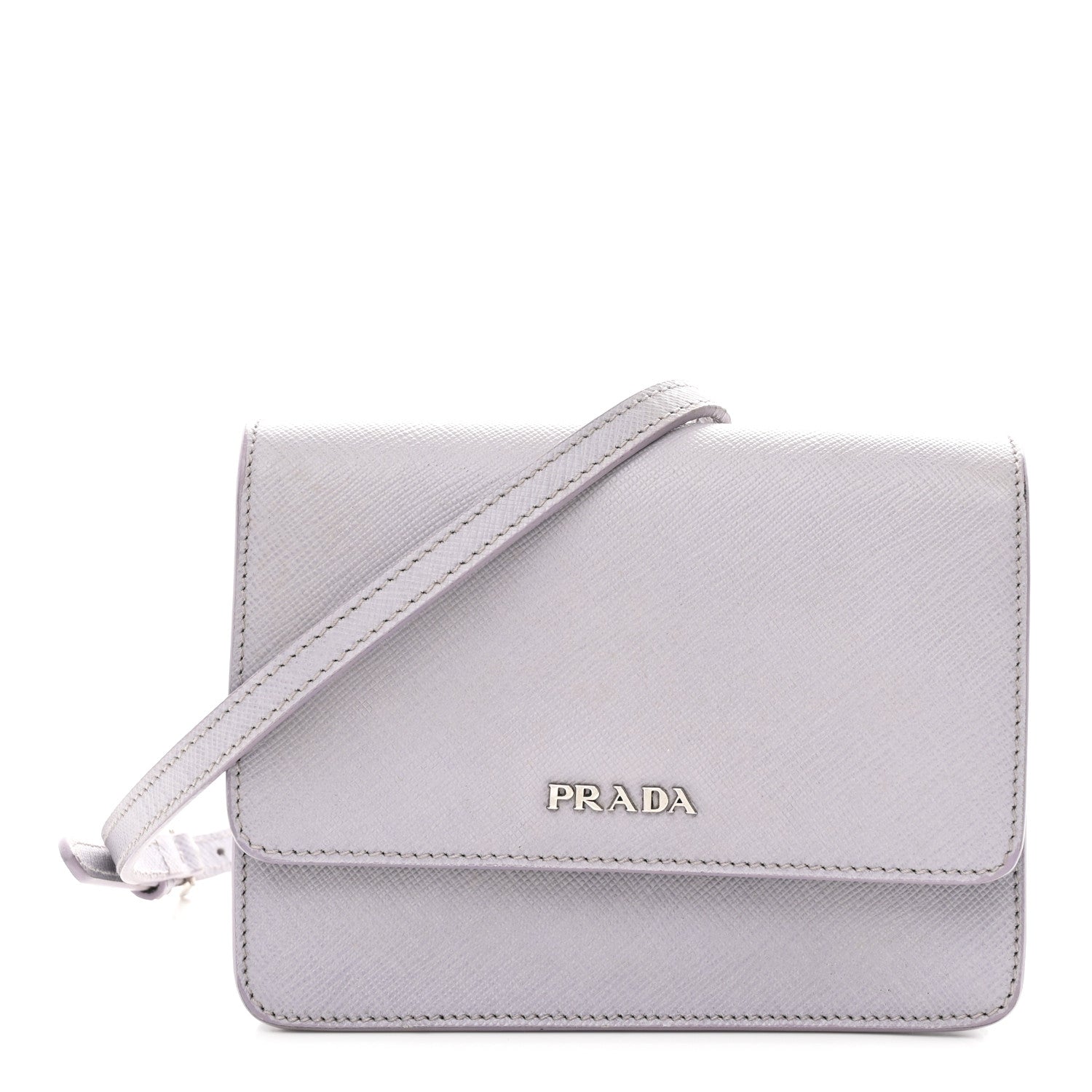 Prada Saffiano Lux Crossbody Bag Glicine 1 of 14