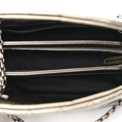 Chanel Patent Quilted Small Just Mademoiselle Bowling Bag Grey Black 5 of 11