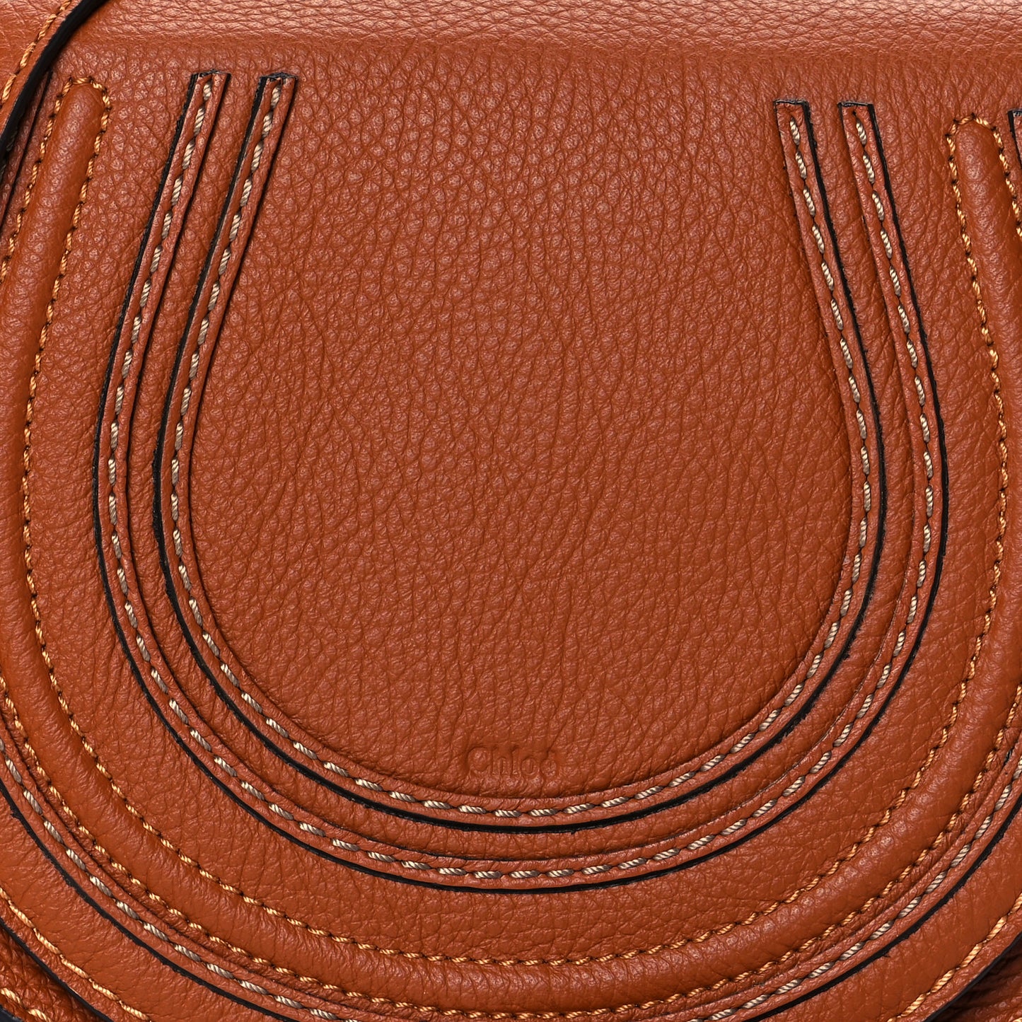 Calfskin Mini Marcie Round Crossbody Bag Tan