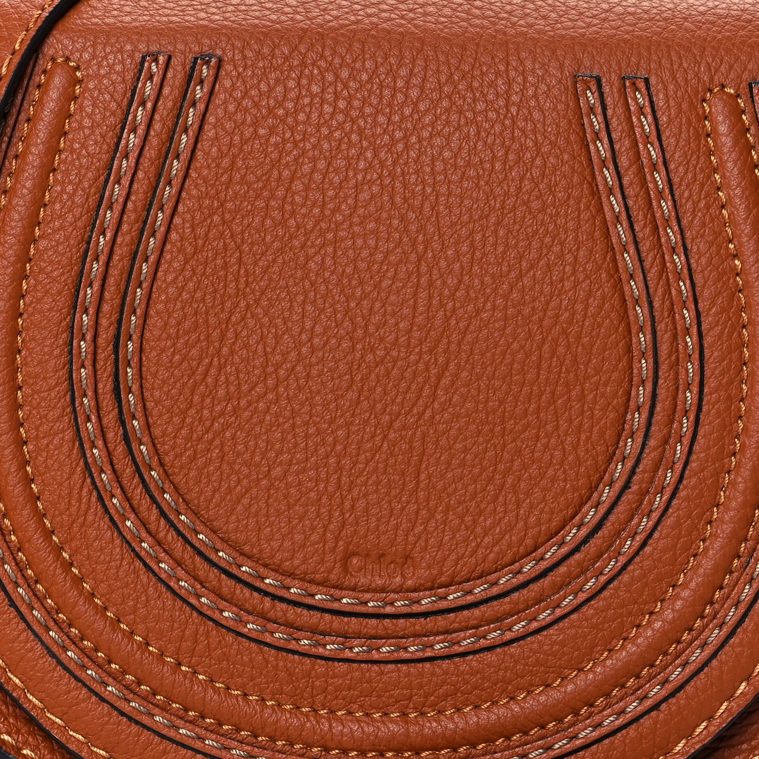 Chloe Calfskin Mini Marcie Round Crossbody Bag Tan 9 of 11