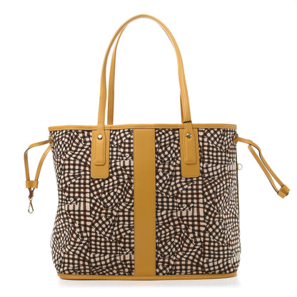 MCM Visetos Medium Liz Reversible Shopper Tote Cognac Yellow 12 of 18