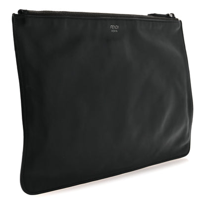 Fendi Vitello Century Elite Monster Eyes Pouch Black Graphite 3 of 12