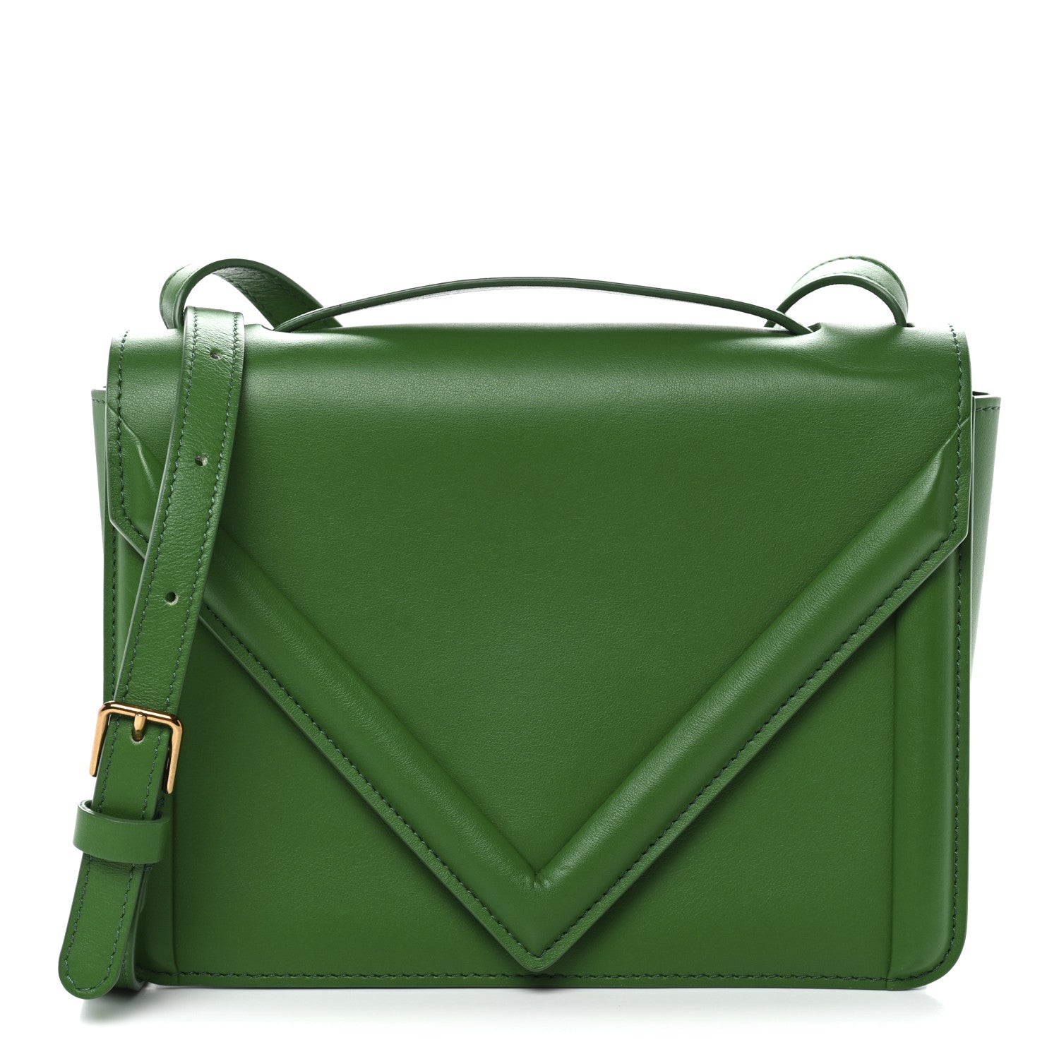 Mansur Gavriel Smooth Calfskin M Frame Box Bag Grass 1 of 9