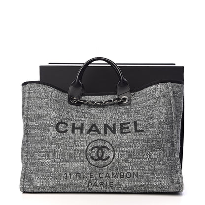 Chanel Canvas Large Deauville Tote Charcoal 12 of 12