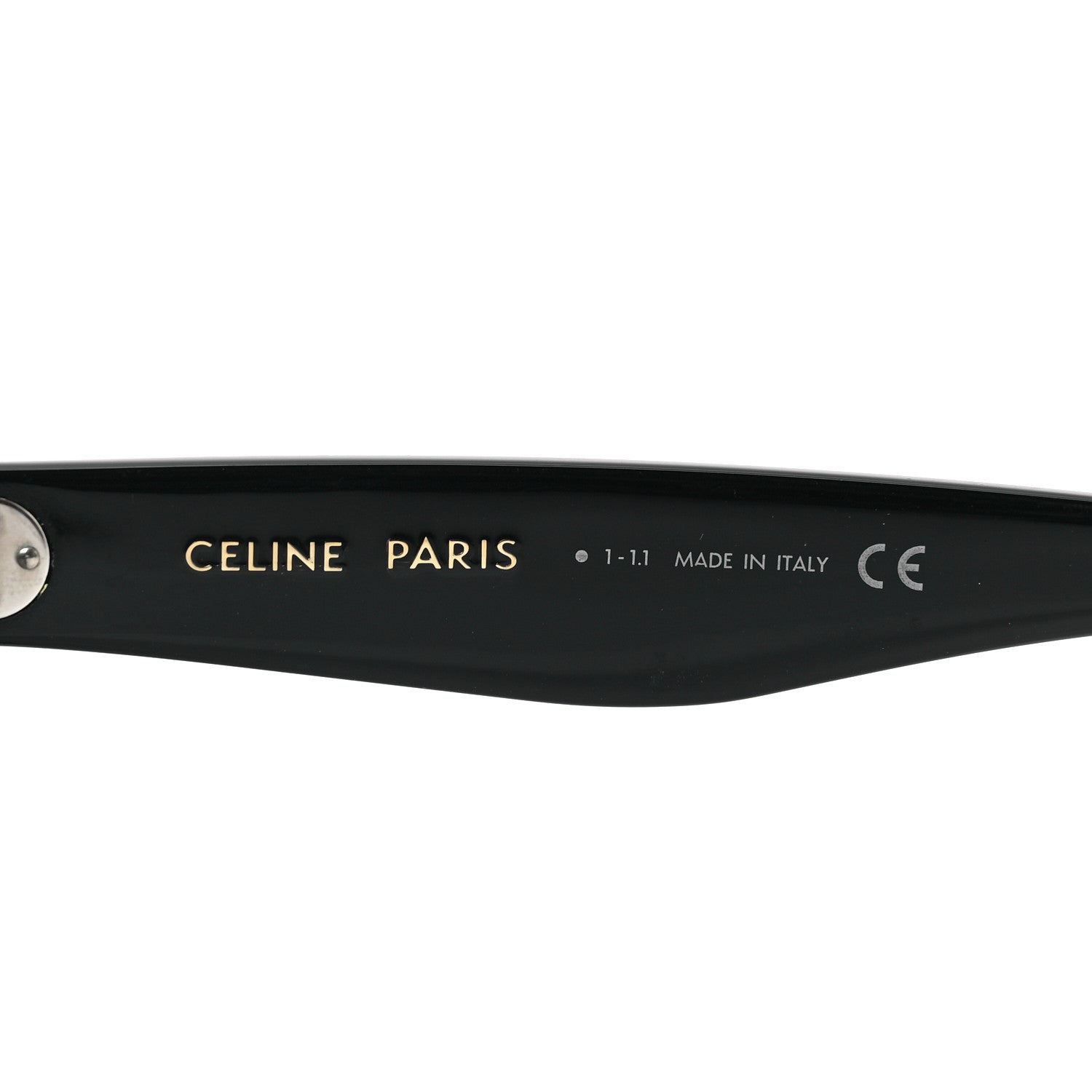 Celine Acetate Polarized Oversized Sunglasses CL4055IN Black 5 of 6