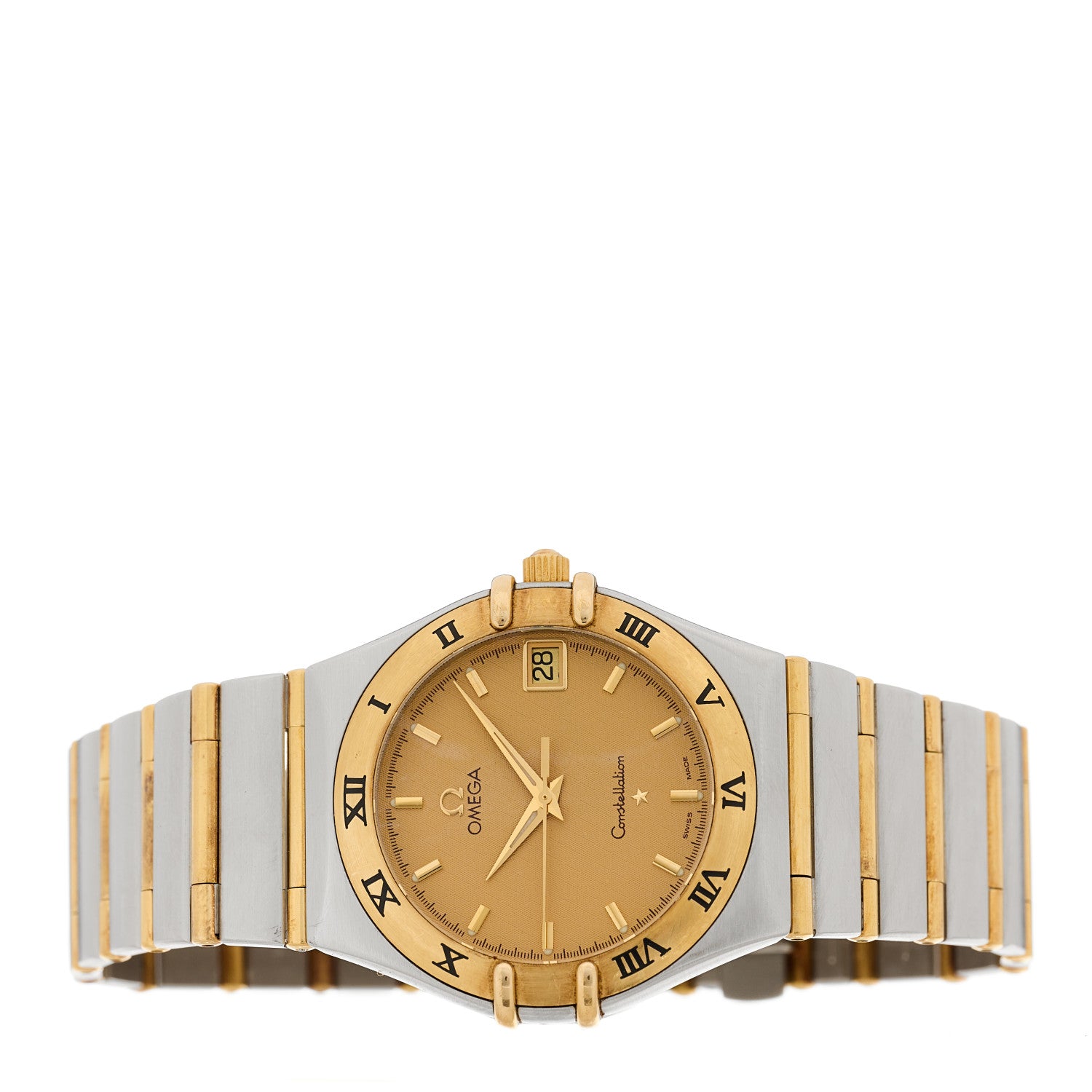 Omega Stainless Steel 18K Yellow Gold 33mm Constellation Quartz Watch Champagne 1312.10 2 of 4