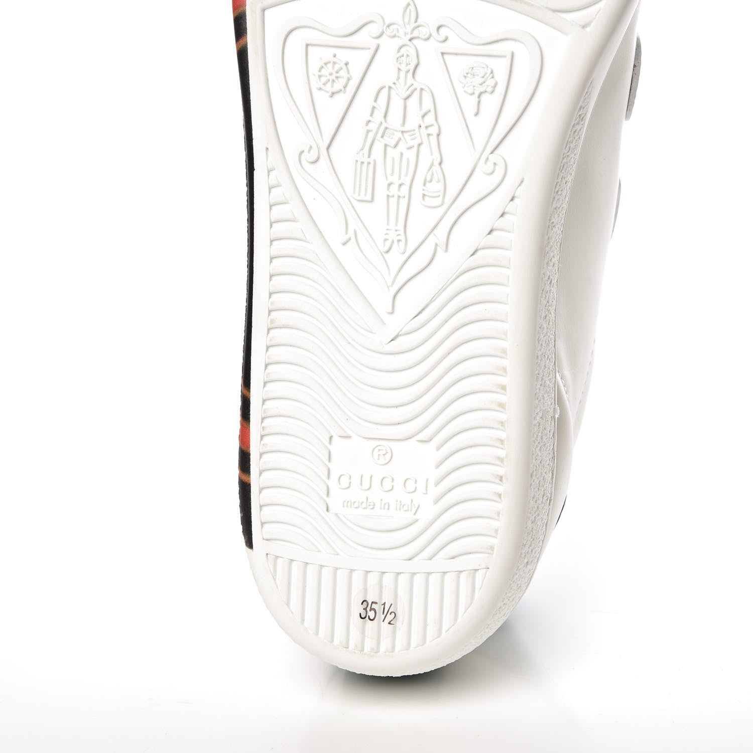Gucci Miro Soft Calfskin Interlocking G Womens New Ace Sneakers 35.5 White Red Flame Green 7 of 10