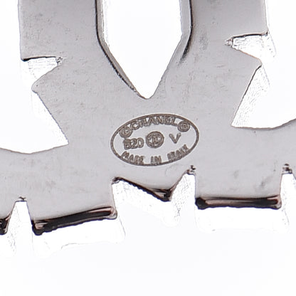 Chanel Crystal CC Earrings Silver 4 of 5