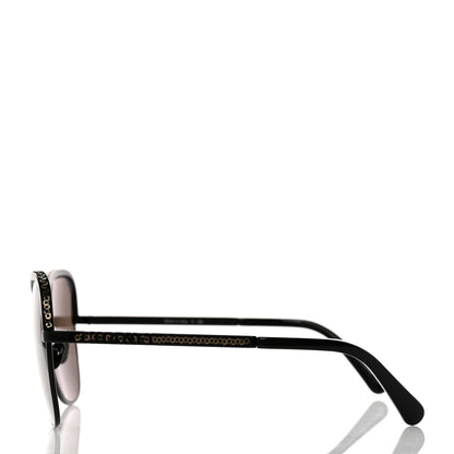 Chanel Square Frame Sequin Sunglasses 4270 Black 3 of 8