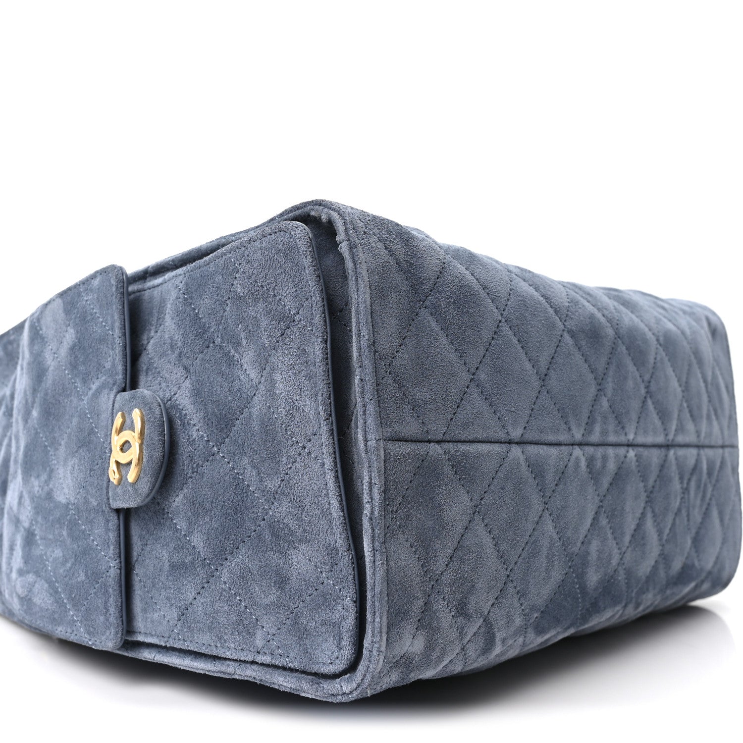 Chanel Suede Quilted Medium Chanel 25 Handbag Blue 10 of 11