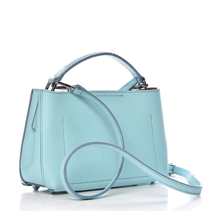 MCM Grained Calfskin Mini Tote Light Blue 3 of 9