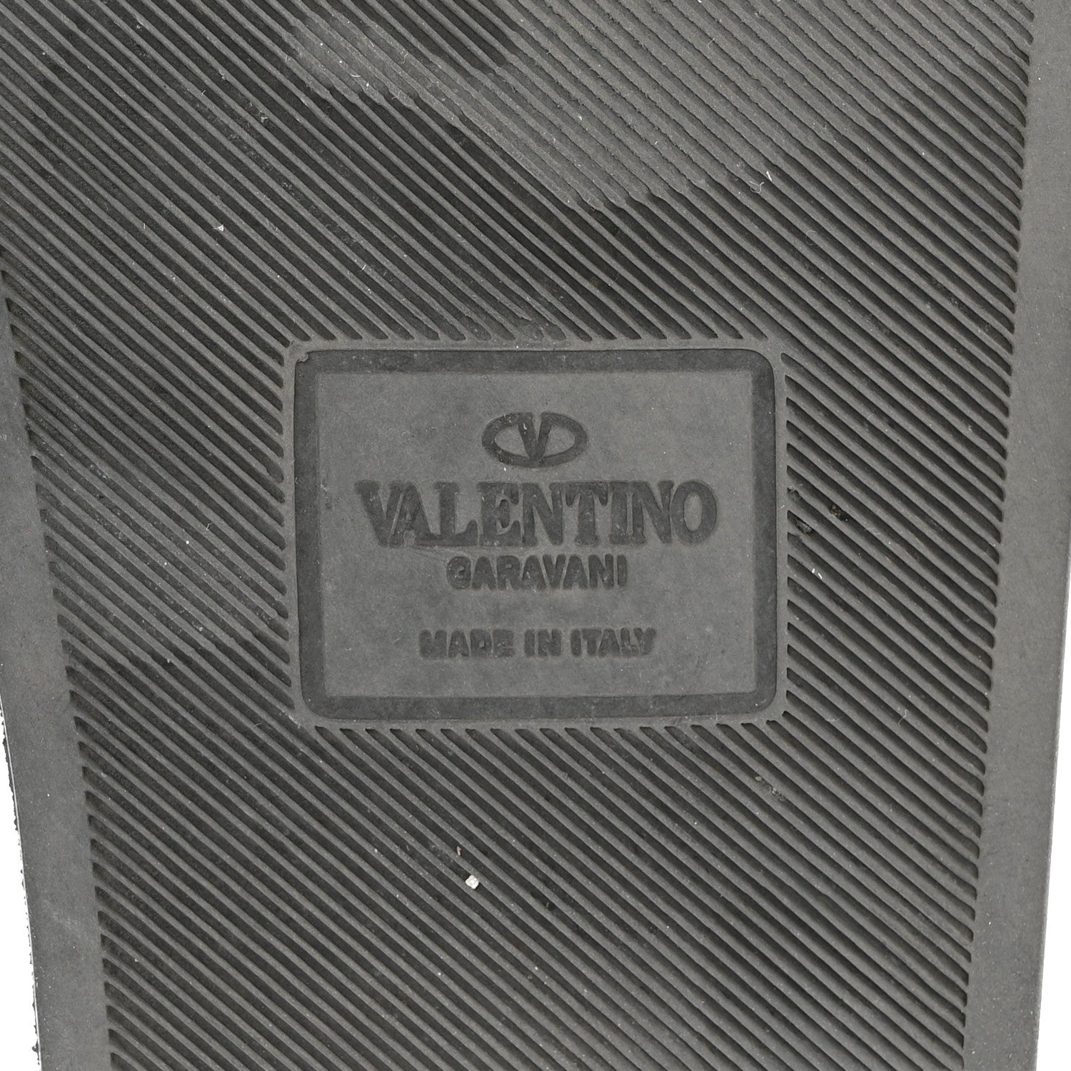 Valentino Garavani Rubber Rockstud Slide Sandals 36 Black 7 of 8