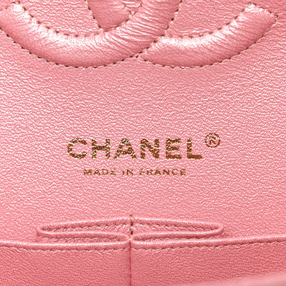 Chanel Iridescent Caviar Quilted Medium Double Flap Rose Pink 6 of 11