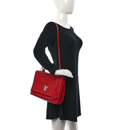 Louis Vuitton Soft Calfskin Lockme II Top Handle Rubis 2 of 18