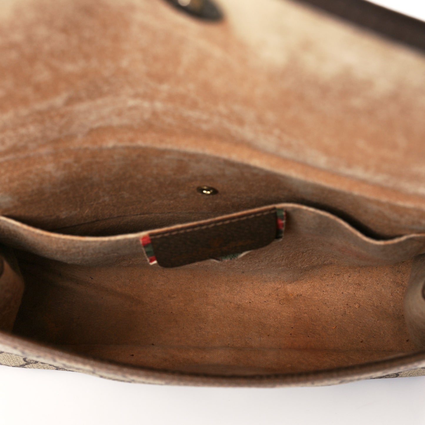 Coated Canvas Monogram Web Clutch Brown
