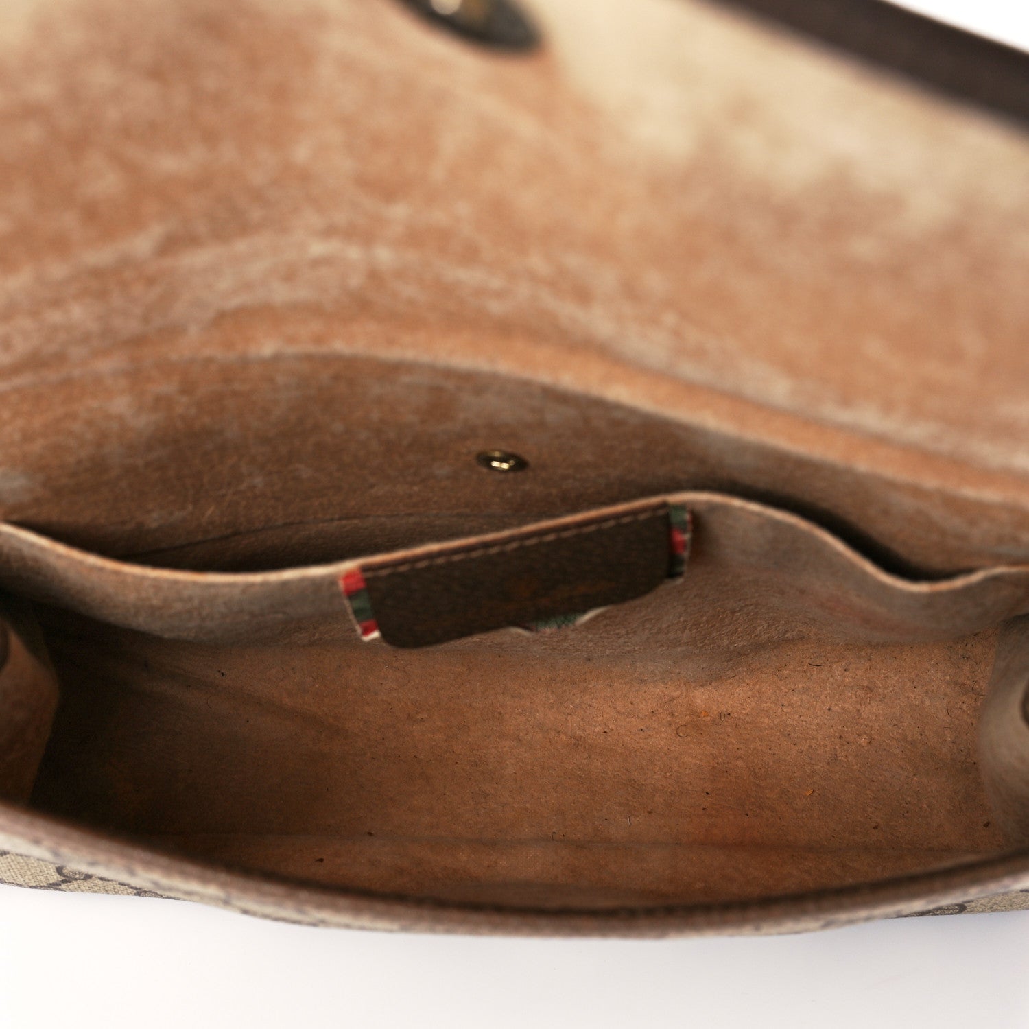 Gucci Coated Canvas Monogram Web Clutch Brown 6 of 14