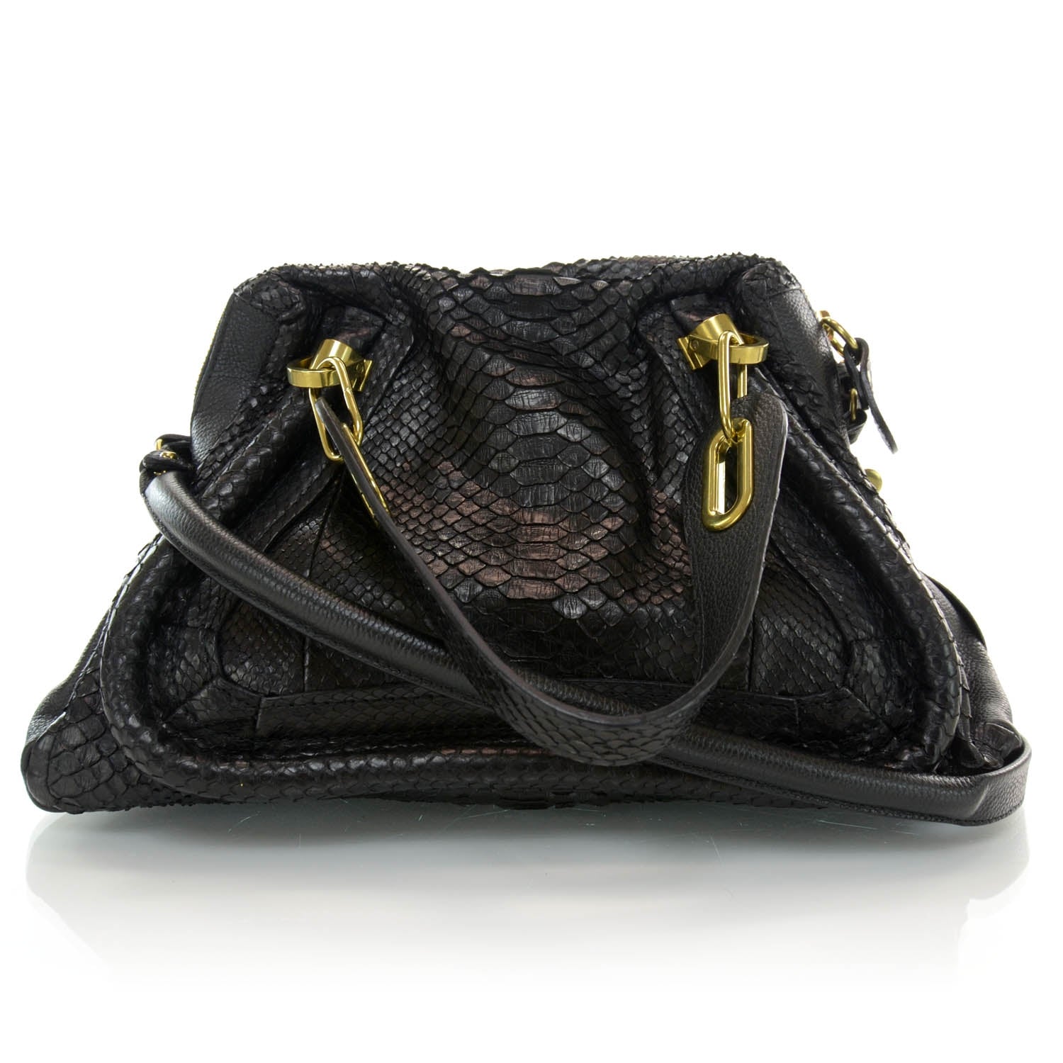 Chloe Python Medium Paraty Black 3 of 8
