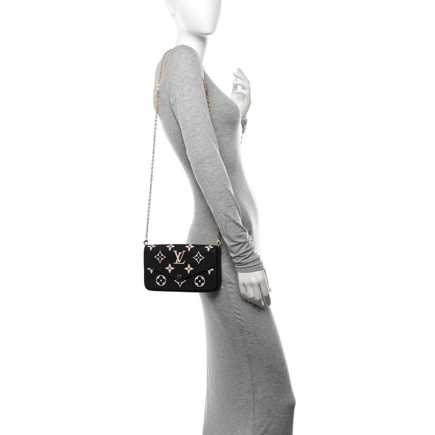 Empreinte Monogram Giant Felicie Pochette Black Beige