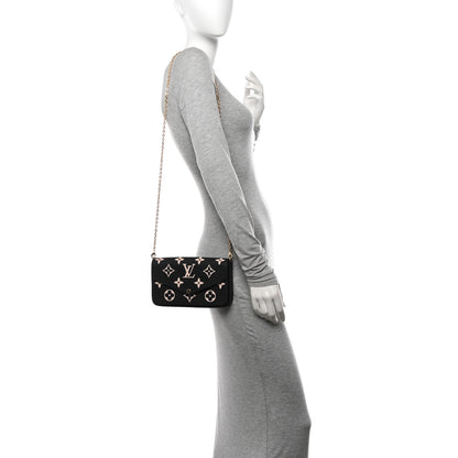 Louis Vuitton Empreinte Monogram Giant Felicie Pochette Black Beige 2 of 11