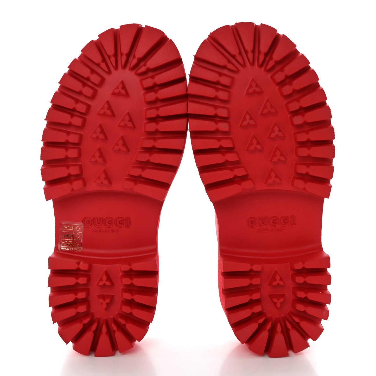 Rubber GG Monogram Perforated Elea Platform 55mm Lug Sole Sandals 37 Deep Coral