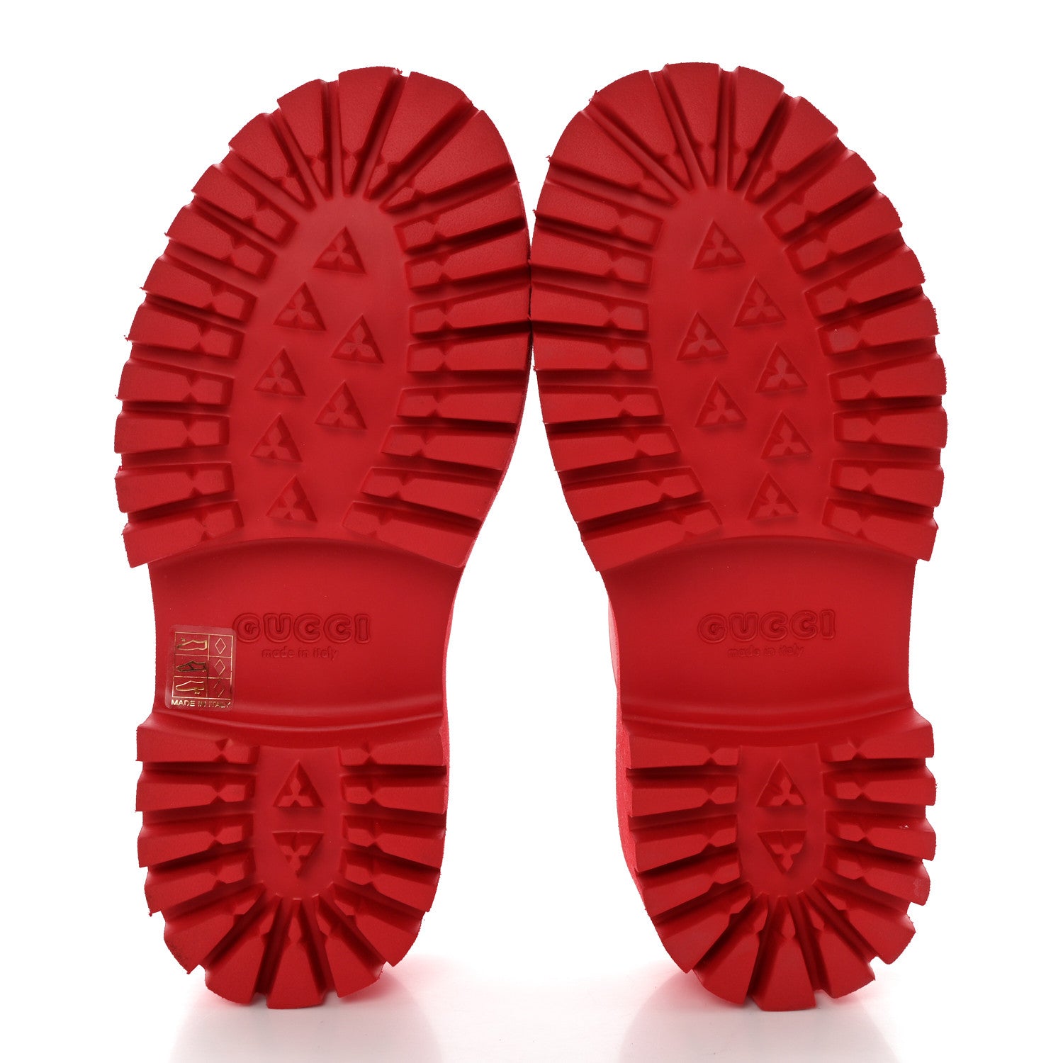 Gucci Rubber GG Monogram Perforated Elea Platform 55mm Lug Sole Sandals 37 Deep Coral 5 of 12