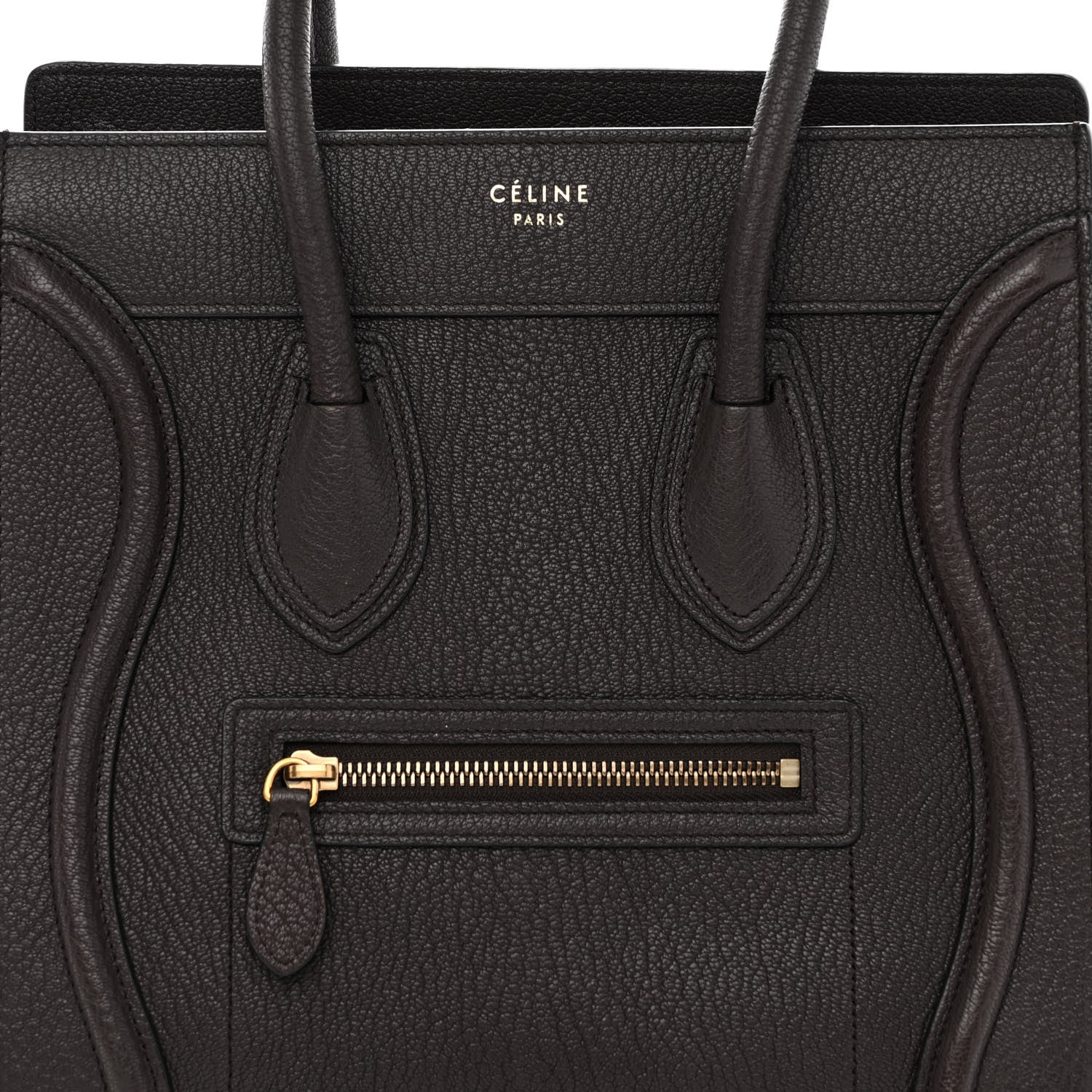 Celine Goatskin Micro Luggage Dark Taupe 9 of 12