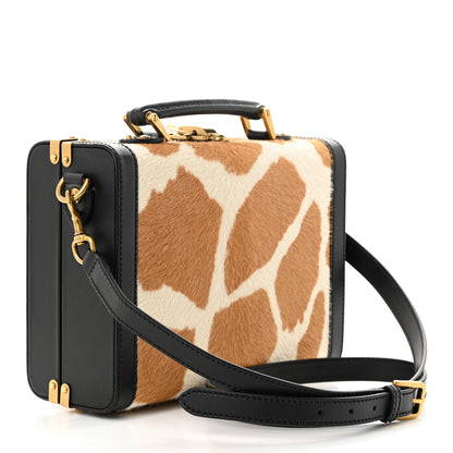 Gucci Pony Hair Giraffe Print Small Suitcase 3 of 13