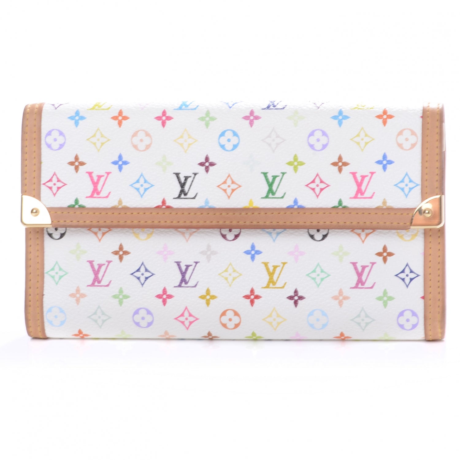 Louis Vuitton Monogram Multicolor Porte Tresor International Wallet White 1 of 9