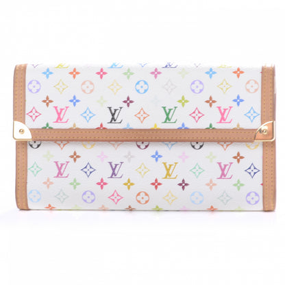Louis Vuitton Monogram Multicolor Porte Tresor International Wallet White 1 of 9