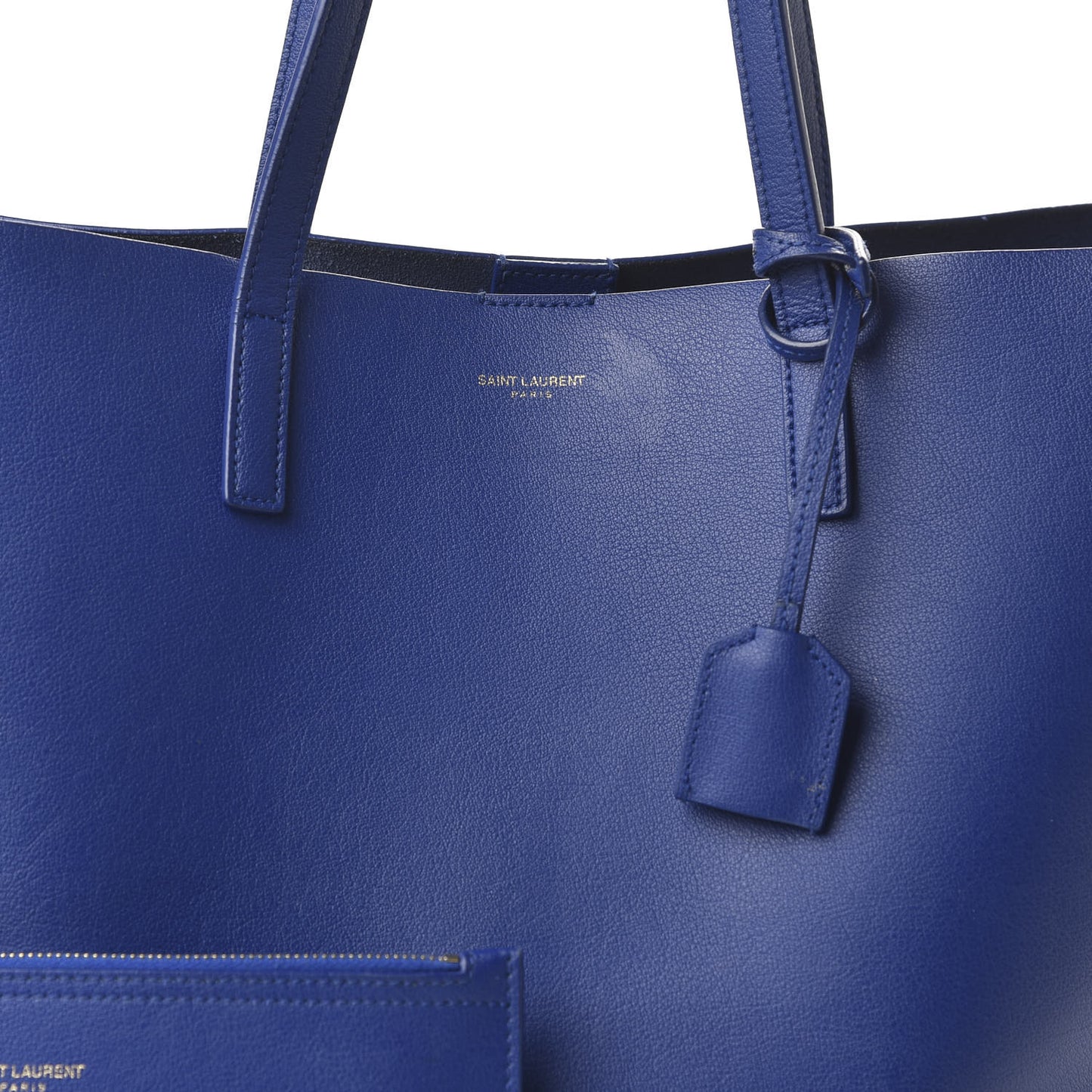 Calfskin Large Shopping Tote Flash Blue