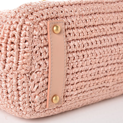 Chanel Straw Raffia Tote Pink 12 of 13