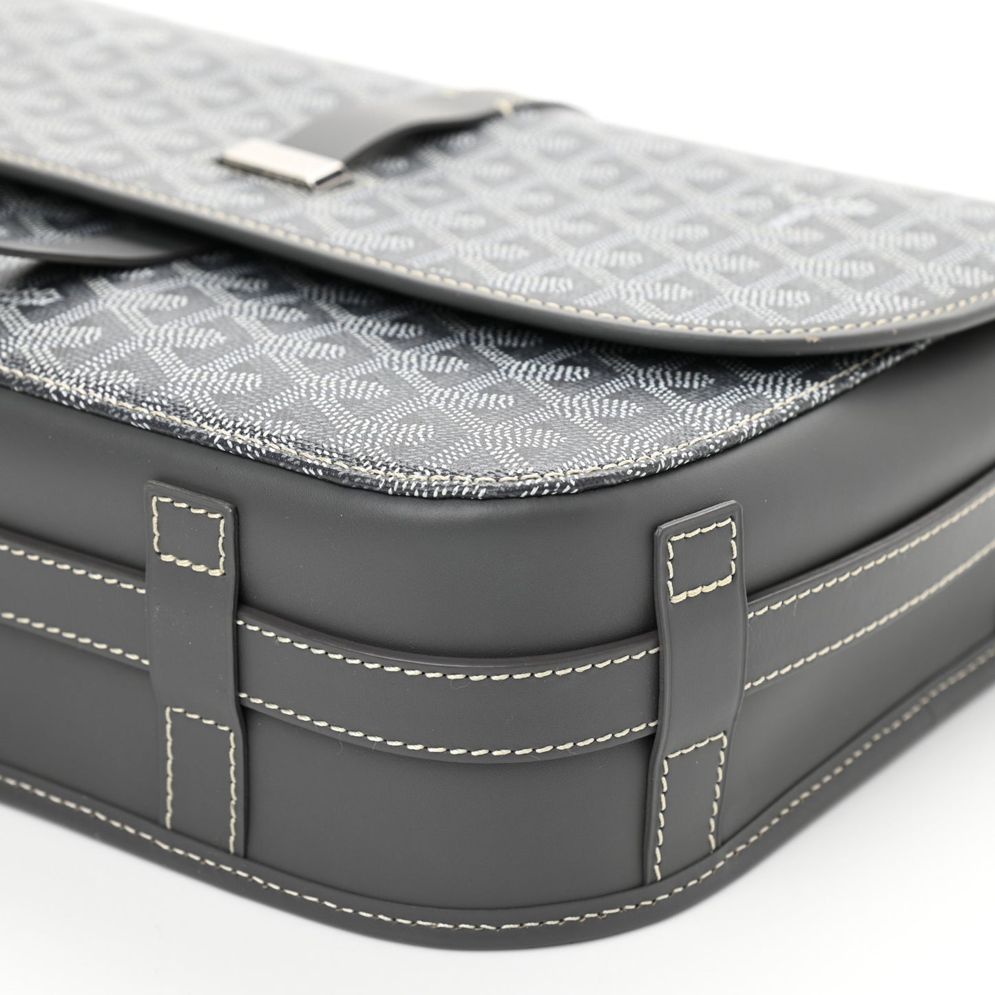 Goyardine Belvedere II MM Messenger Bag Grey