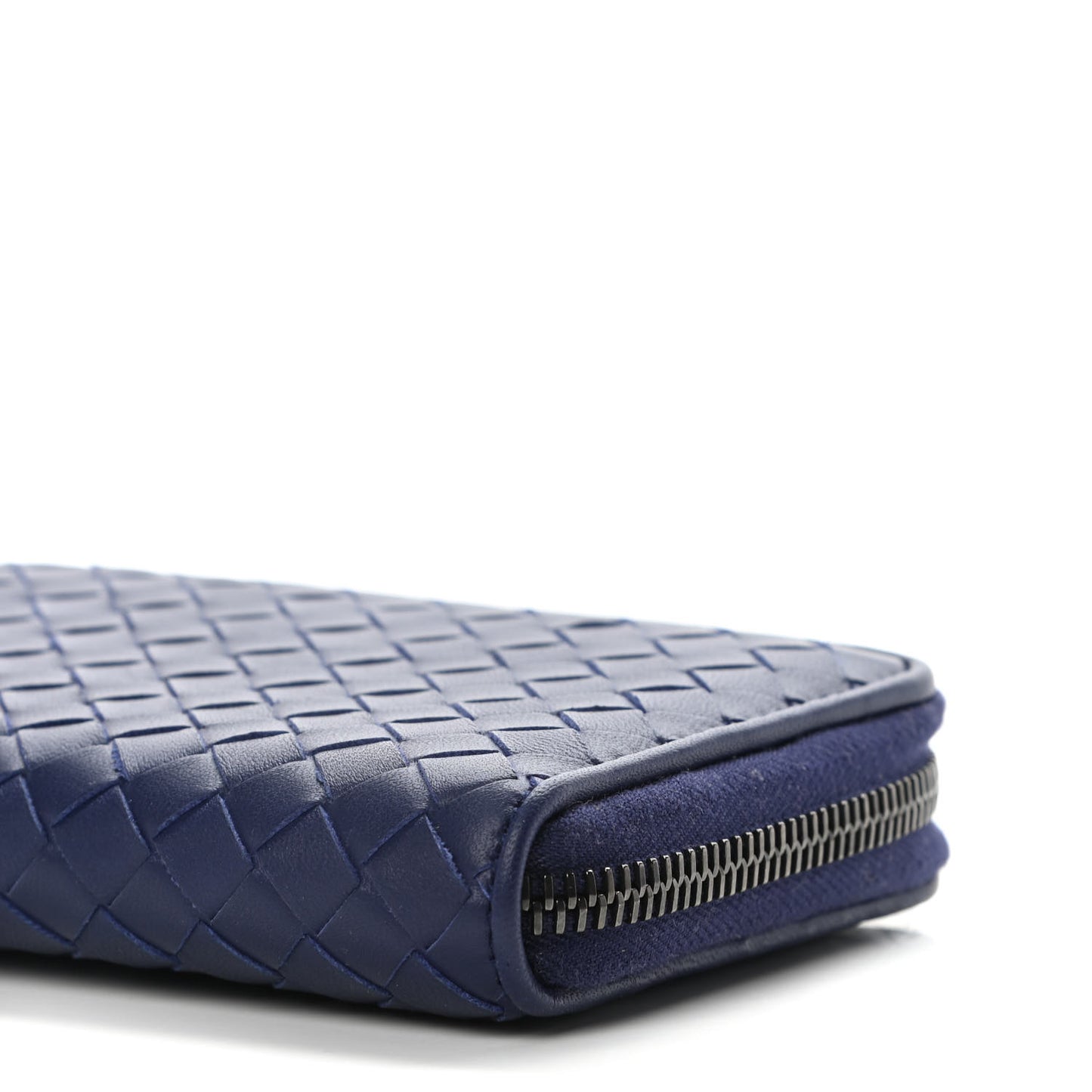 Nappa Intrecciato Zip Around Wallet Atlantic