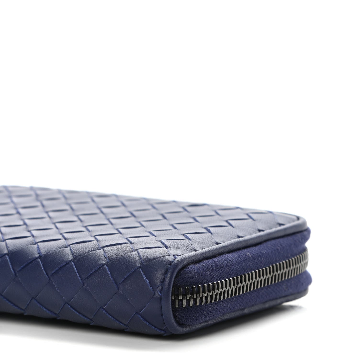 Bottega Veneta Nappa Intrecciato Zip Around Wallet Atlantic 8 of 9