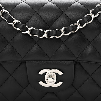 Chanel Lambskin Quilted Mini Rectangular Flap Black 8 of 11