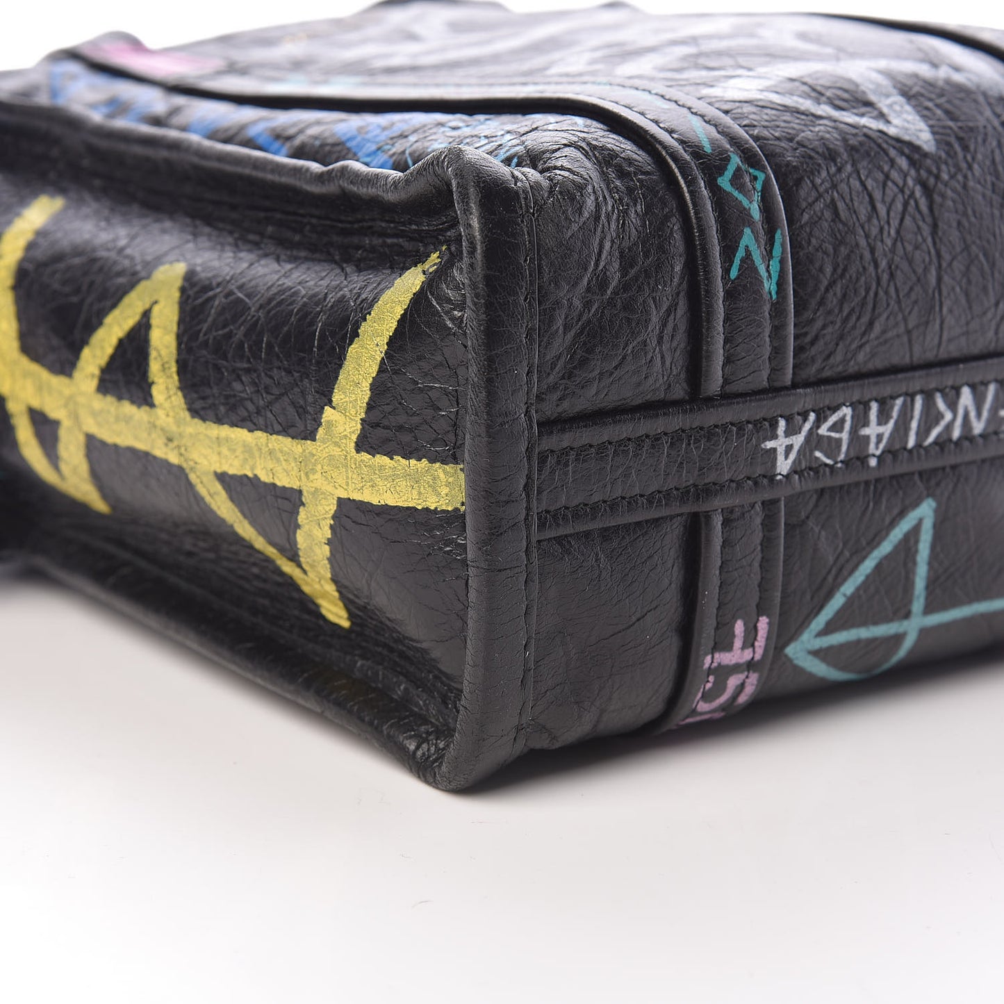 Agneau Arena Graffiti All Over XS Bazar Shopper Tote Black Multicolor