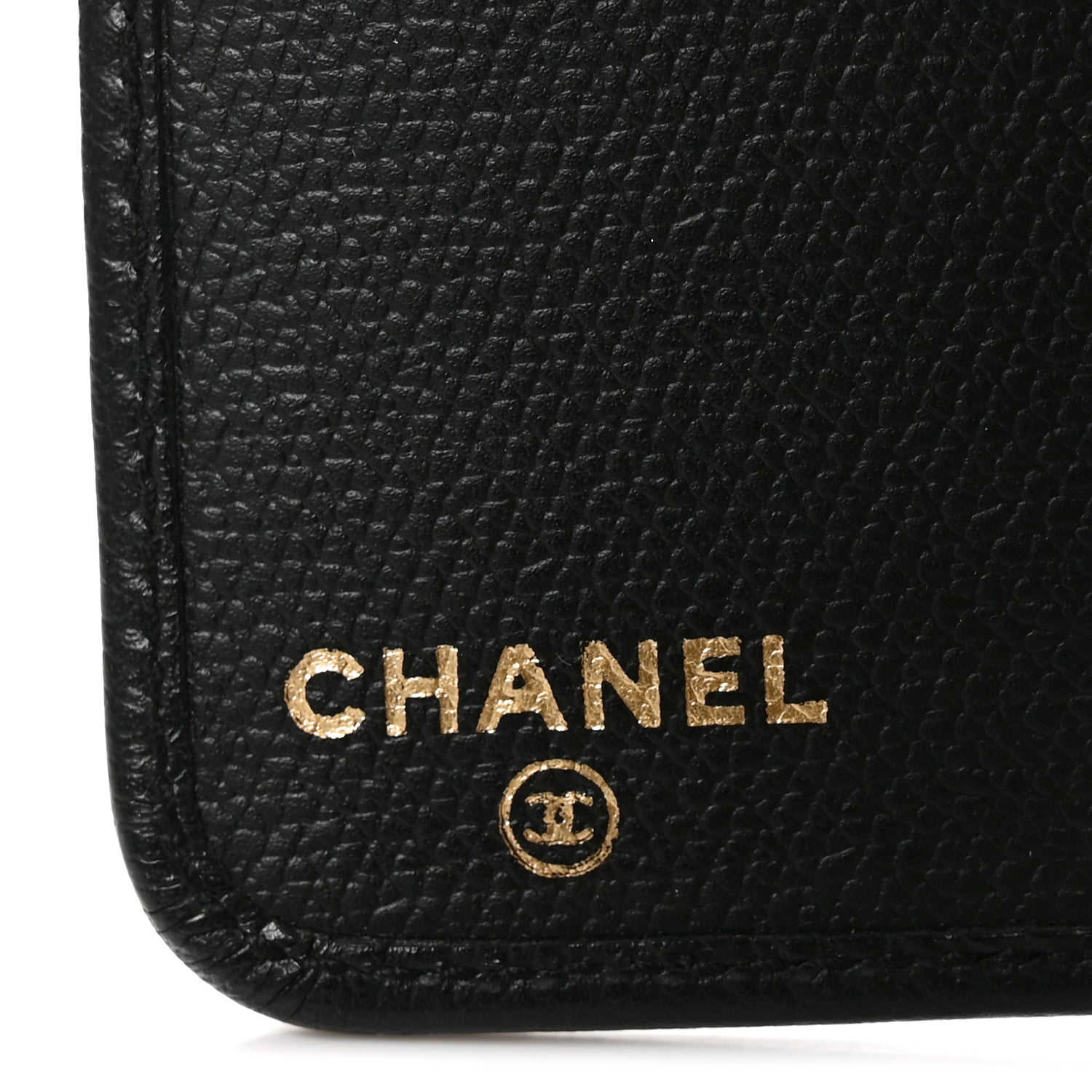 Chanel Grained Calfskin CC Button Pocket Agenda Cover Black 6 of 7