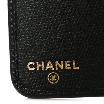 Chanel Grained Calfskin CC Button Pocket Agenda Cover Black 6 of 7