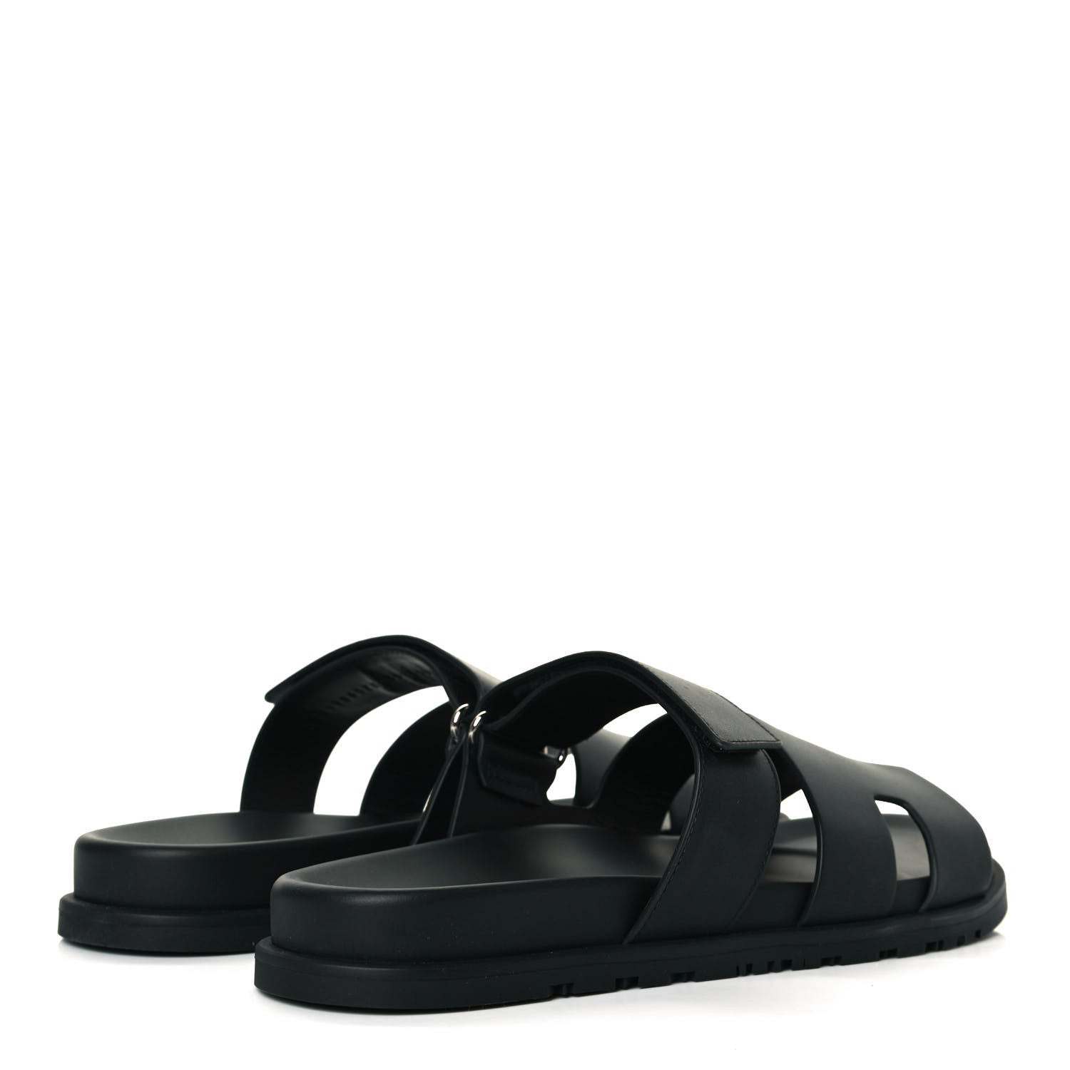 Hermes Calfskin Mens Chypre Sandals 43 Black 4 of 9