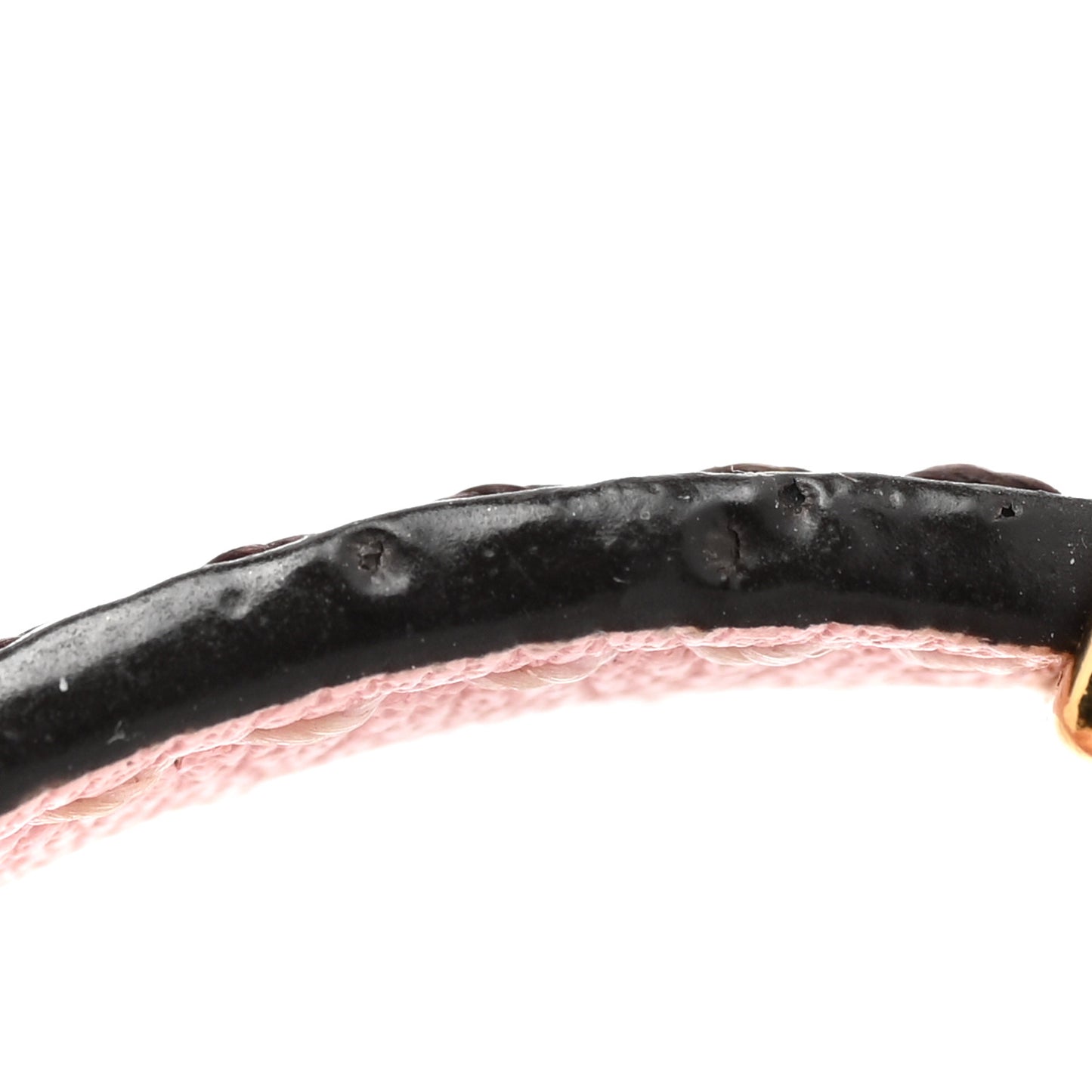 Monogram LV Circle Reversible Bracelet 17 Rose Ballerine