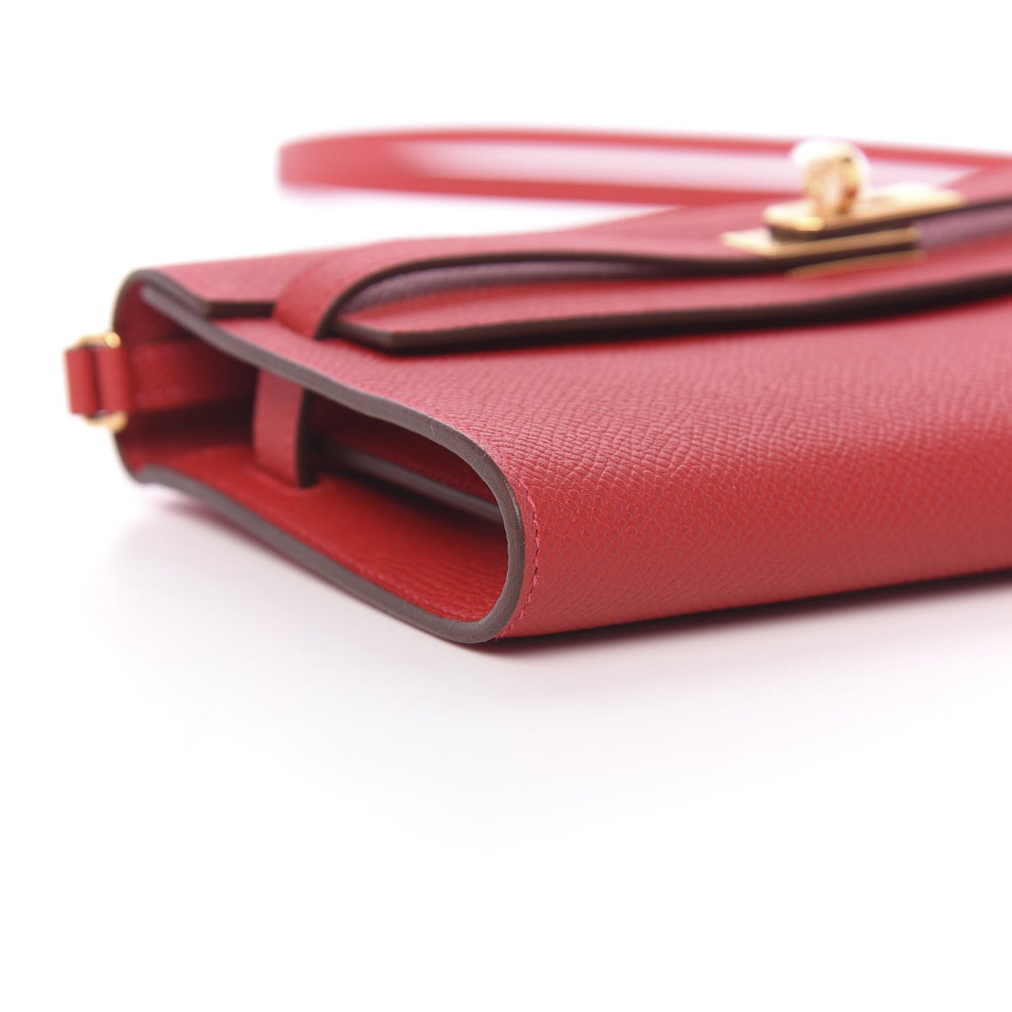 Epsom Kelly Wallet To Go Rouge Casaque