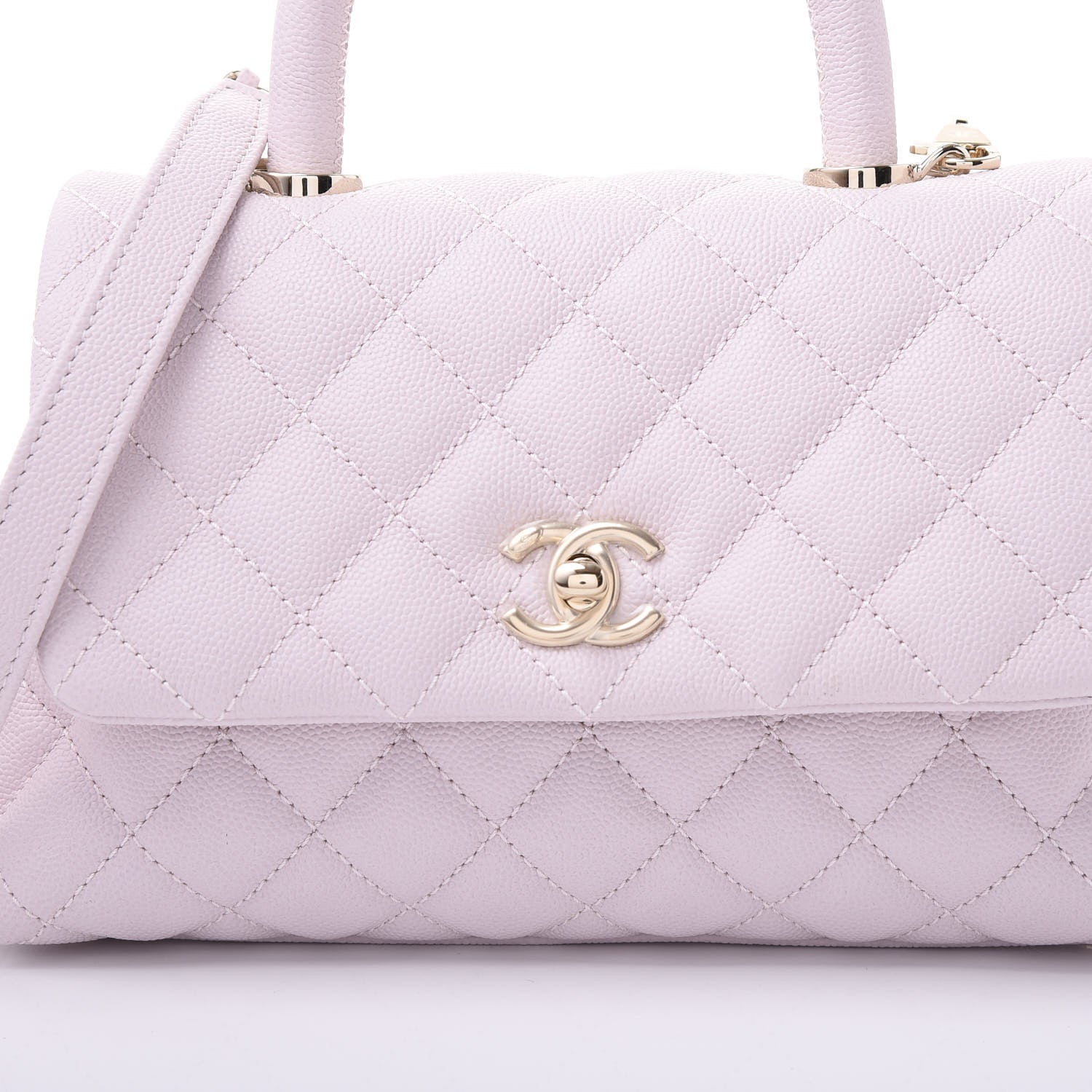 Chanel Caviar Quilted Mini Coco Handle Flap Lilas Lilac 9 of 9