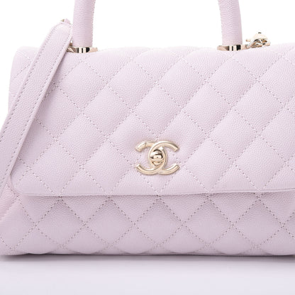 Chanel Caviar Quilted Mini Coco Handle Flap Lilas Lilac 9 of 9