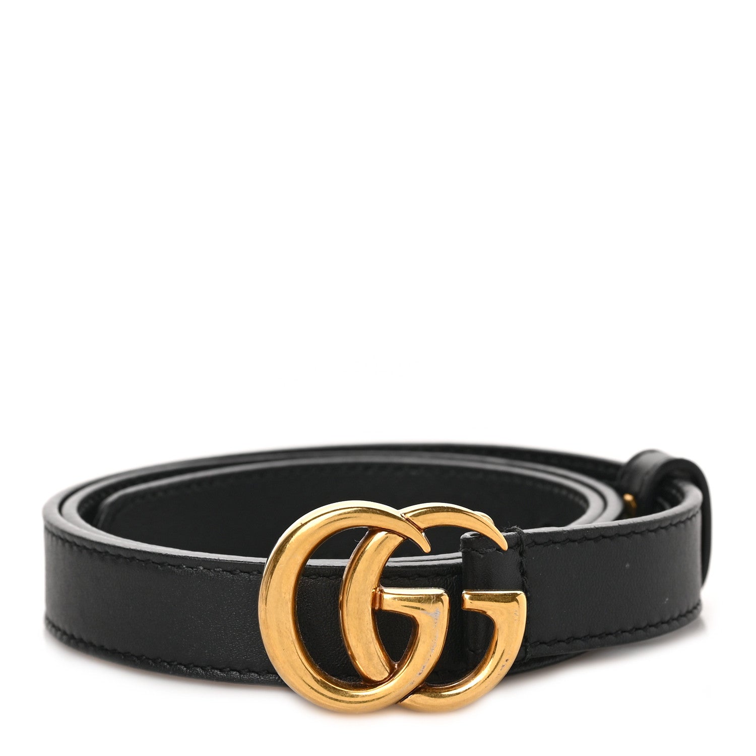 Gucci Calfskin Double G 20mm Belt 65 26 Black 1 of 4