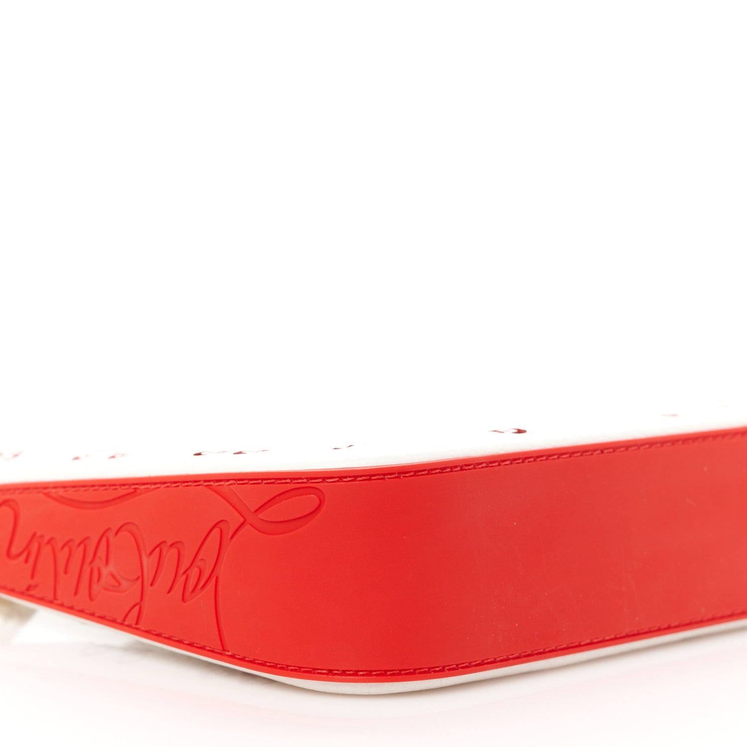 Christian Louboutin Calfskin Loubila Loubinthesky Chain Clutch Leche 8 of 10