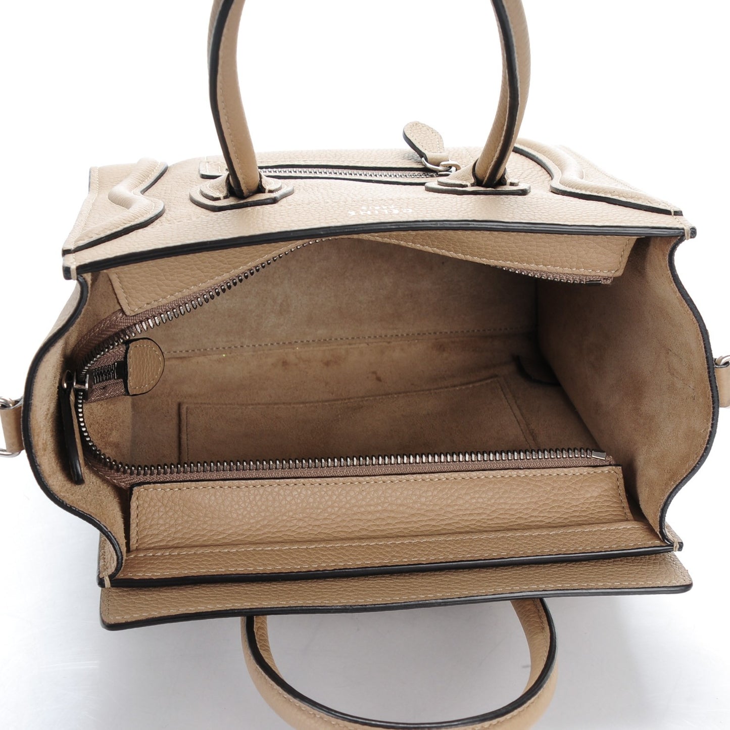 Drummed Calfskin Nano Luggage Dune