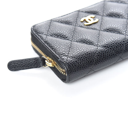 Chanel Caviar Quilted Zip Coin Purse Black 8 of 10
