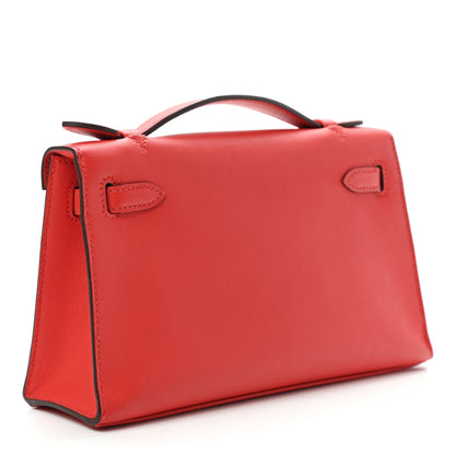 Hermes Swift Kelly Pochette Clutch Rouge Tomate 3 of 8